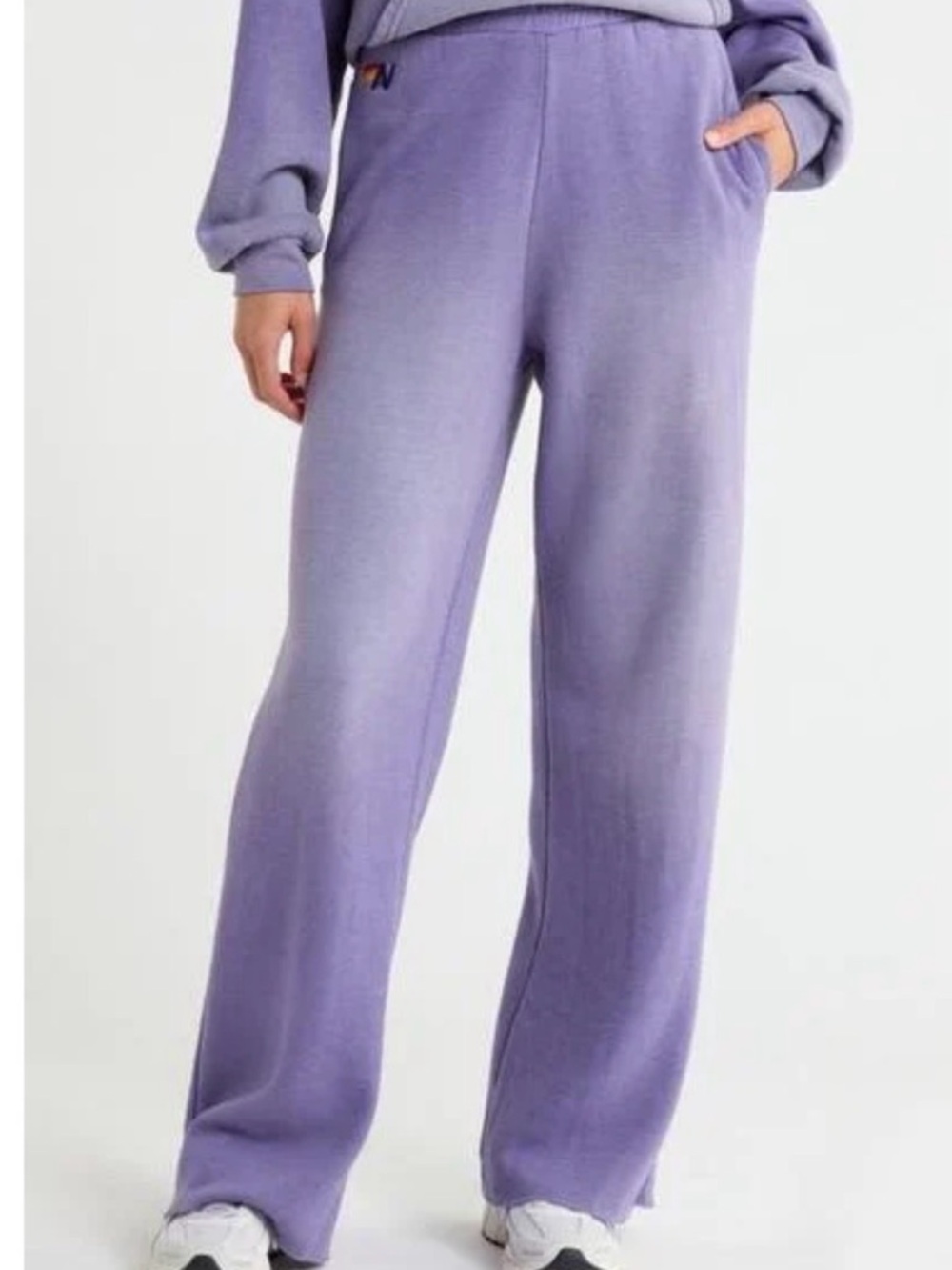 Aviator Nation Wide-Leg Purple Pants,Large, NWT